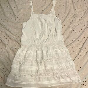 Aerie White Lace Sun Slip Mini Dress